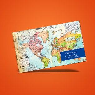 Tarjeta De Visita Recorrido retro de estilo antiguo del albergue de 
