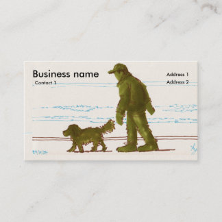 Tarjeta De Visita Recorriendo el dibujo del perro