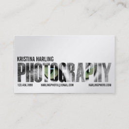 Tarjeta De Visita Recorte de la fotografía - blanco
