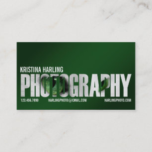 Tarjeta De Visita Recorte de la fotografía - verde