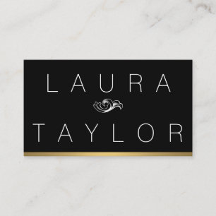 Tarjeta De Visita Recorte de oro negro