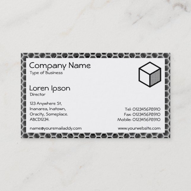 Tarjeta De Visita Rectangle - Guay Honeycomb (Anverso)