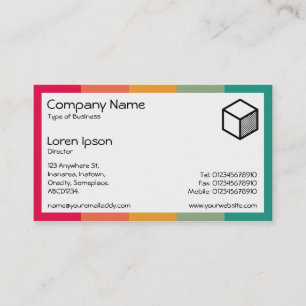 Tarjeta De Visita Rectángulo - Barras de colores