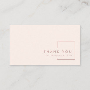 TARJETA DE VISITA RECTÁNGULO DE RUBOR MÍNIMO SIMPLE EN PINK GRACIA