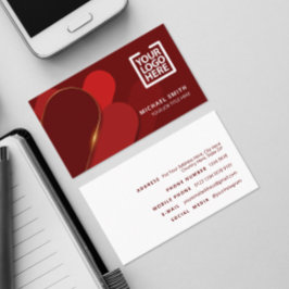 Tarjeta De Visita Rectángulo Redondeado Elegante | Logotipo de la Em
