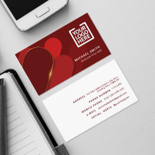 Tarjeta De Visita Rectángulo Redondeado Elegante Logotipo de la Em