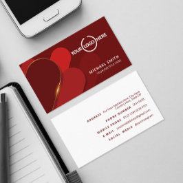 Tarjeta De Visita Rectángulo Redondeado Elegante | Logotipo de la Em