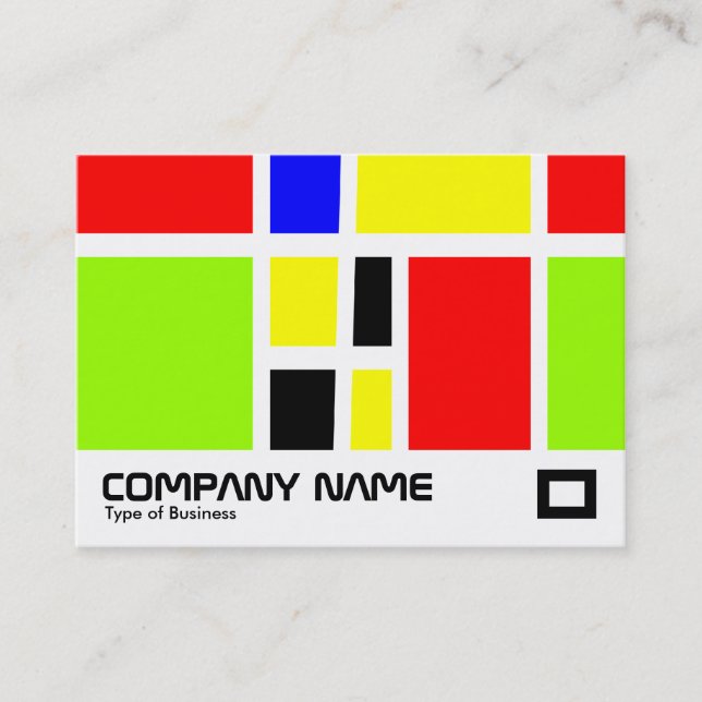 Tarjeta De Visita Rectángulos coloridos II (Anverso)