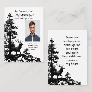 Tarjeta De Visita Recuerdo conmemorativo arte ciervo venado masculin