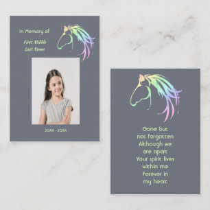 Tarjeta De Visita Recuerdo conmemorativo Arte de caballo pastel