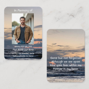 Tarjeta De Visita Recuerdo conmemorativo atardecer lago cielo reflej
