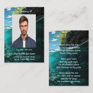 Tarjeta De Visita Recuerdo conmemorativo buzo de buceo en aguas prof
