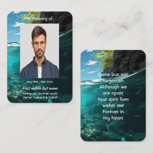 Tarjeta De Visita Recuerdo conmemorativo buzo de buceo en aguas prof