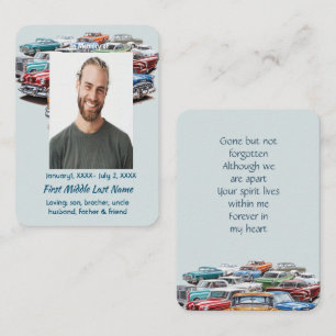 Tarjeta De Visita Recuerdo conmemorativo coche clásico antiguo vehíc