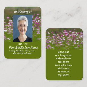 Tarjeta De Visita Recuerdo conmemorativo de flores de jardín de Cosm