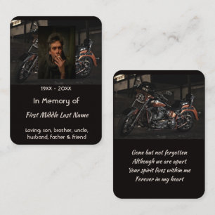 Tarjeta De Visita Recuerdo conmemorativo de motocicleta personalizad