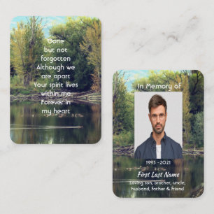 Tarjeta De Visita Recuerdo conmemorativo estanque lago parque patos