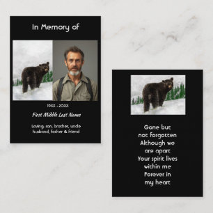 Tarjeta De Visita Recuerdo conmemorativo oso negro animal
