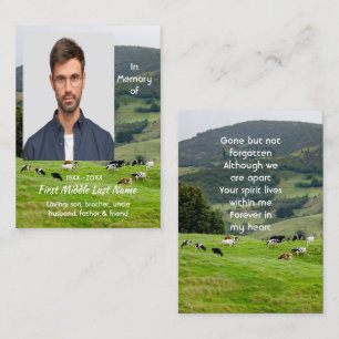 Tarjeta De Visita Recuerdo conmemorativo paisaje granja de ganado