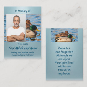 Tarjeta De Visita Recuerdo conmemorativo patos ánades reales ave