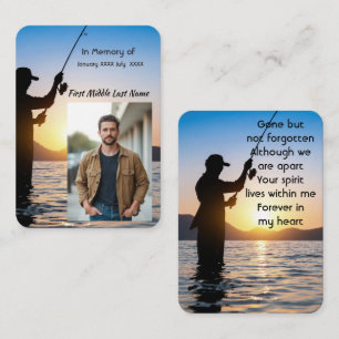 Tarjeta De Visita Recuerdo conmemorativo pescador pesca peces