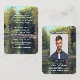 Tarjeta De Visita Recuerdo cristiano del lago estanque parque patos