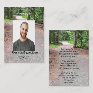 Tarjeta De Visita Recuerdo cristiano hermoso parque de árboles fores