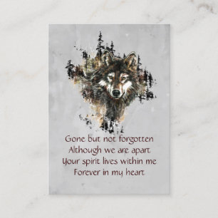 Tarjeta De Visita Recuerdo de la montaña Wolf