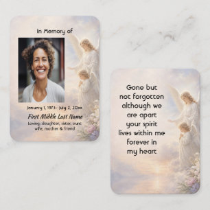 Tarjeta De Visita Recuerdo de oración memorial de ángeles celestiale