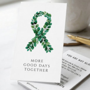 Tarjeta De Visita Recurso de Salud Mental Elegante Verde Salvia Pers