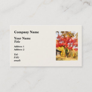 Tarjeta De Visita Red Autumn Sycamore