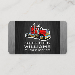 Tarjeta De Visita Red Big Rig   Camión   Controlador