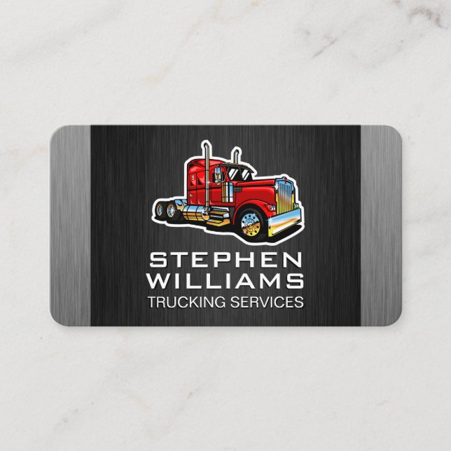 Tarjeta De Visita Red Big Rig | Camión | Controlador (Anverso)
