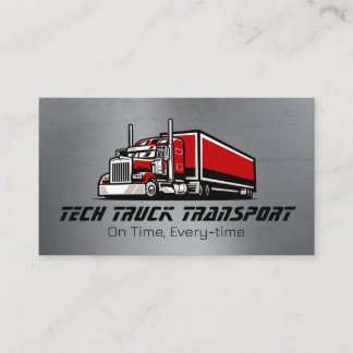Tarjeta De Visita Red Big Rig | Conductor de camiones | Transporte