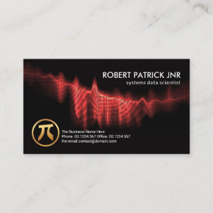 Tarjeta De Visita Red Binary Codes Digital Wave Data Scientist