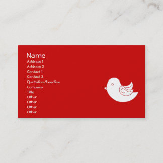 Tarjeta De Visita Red BIrd Fly