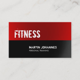 Tarjeta De Visita Red Black Fitness Personal Training Bodybuilding