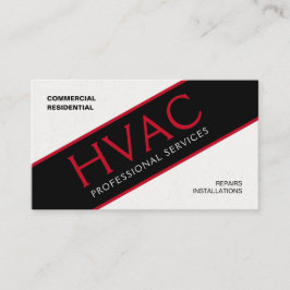 Tarjeta De Visita Red Black HVAC Service