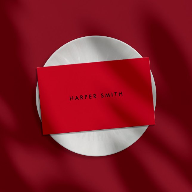 Tarjeta De Visita Red Black Modern Minimal Professional (Subido por el creador)