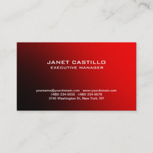 Tarjeta De Visita Red Black Moderno Profesional Simple