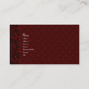 Tarjeta De Visita Red Brocade Gothic Vintage Business Card