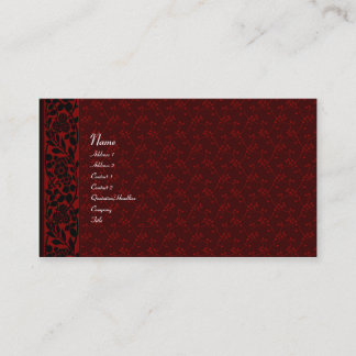 Tarjeta De Visita Red Brocade Gothic Vintage Business Card