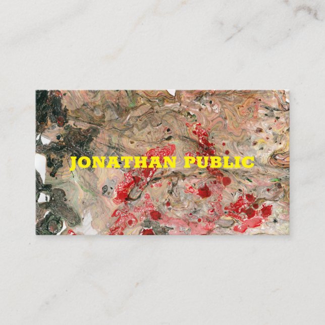 Tarjeta De Visita Red Brown Template Profesional Moderno Trendy (Anverso)
