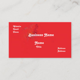 Tarjeta De Visita Red Business Card