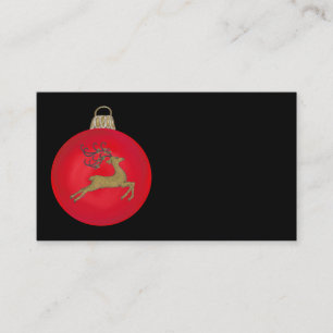 TARJETA DE VISITA RED CHRISTMAS BUBBLE