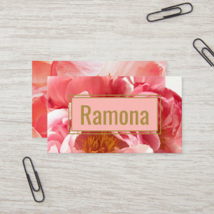 Tarjeta De Visita Red de Contactos Profesional Femenina y Elegante