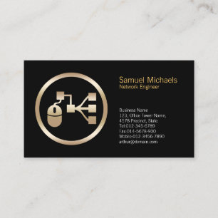 Tarjeta De Visita Red de puntos de red de ratónTarjeta de presentaci