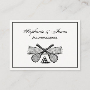 Tarjeta De Visita Red deportiva de tenis vintage, raquetas cruzadas,