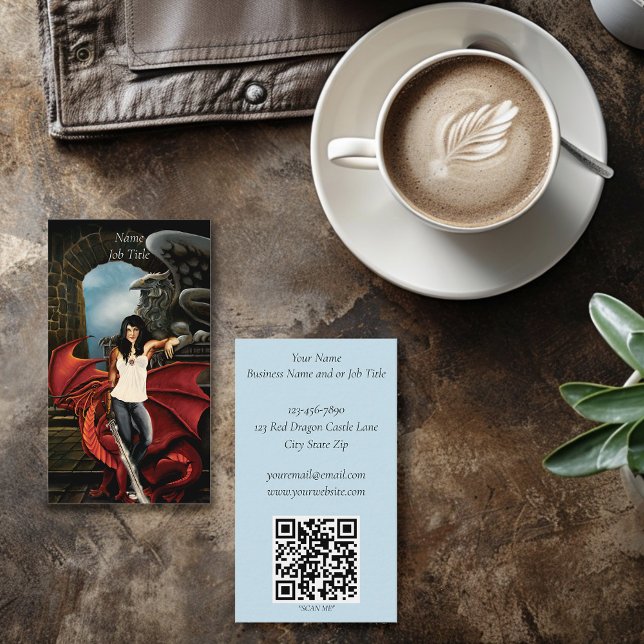 Tarjeta De Visita Red Dragon Urban Fantasy (Subido por el creador)