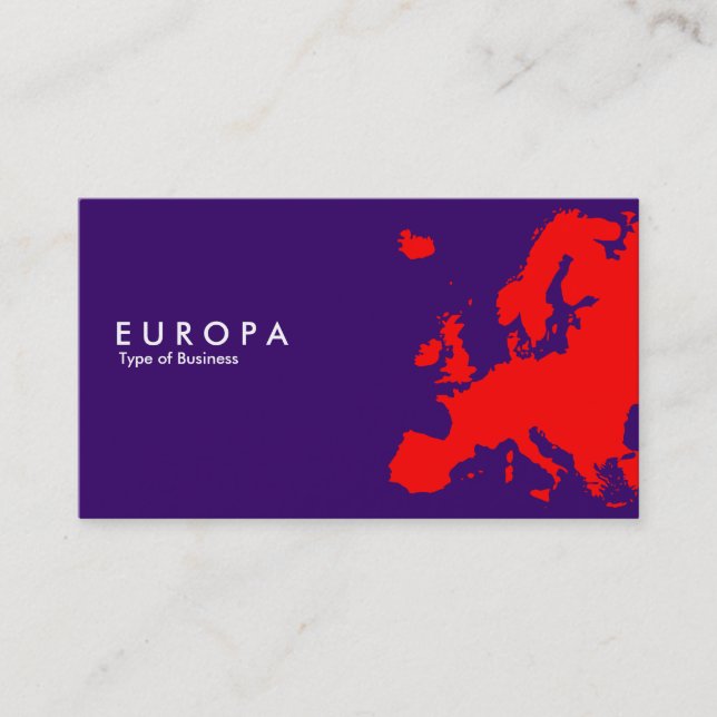 Tarjeta De Visita Red EUROPA - Violeta Oscura (Anverso)